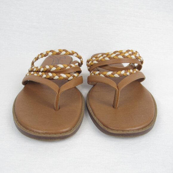 Zodiac Women’s Size 10 Tan Woven Cary Braided Multi Strap Casual Thong Sandals - Picture 4 of 15